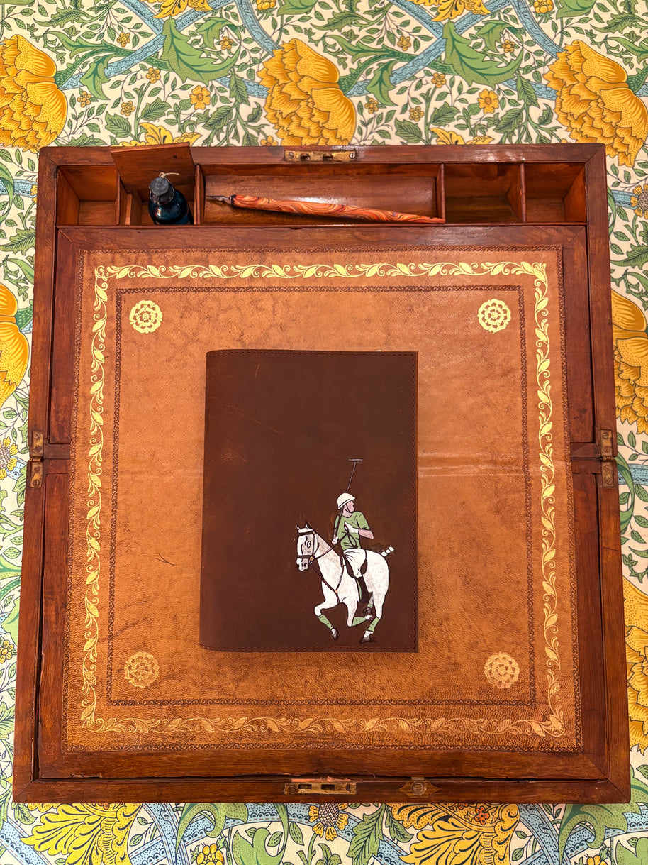 NOTEBOOK... A5 CON CUBIERTA DE PIEL NATURAL, PINTADO A MANO