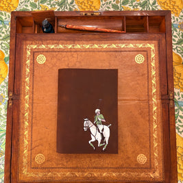 NOTEBOOK... A5 CON CUBIERTA DE PIEL NATURAL, PINTADO A MANO
