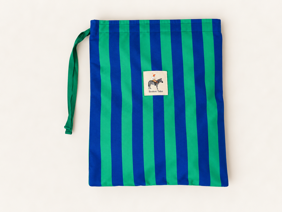BOLSA PARA ZAPATOS - RAYAS AZULES