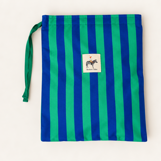 BOLSA PARA ZAPATOS - RAYAS AZULES