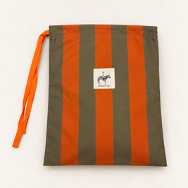 BOLSA PARA ZAPATOS - RAYAS MARRONES