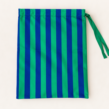 BOLSA PARA ZAPATOS - RAYAS AZULES