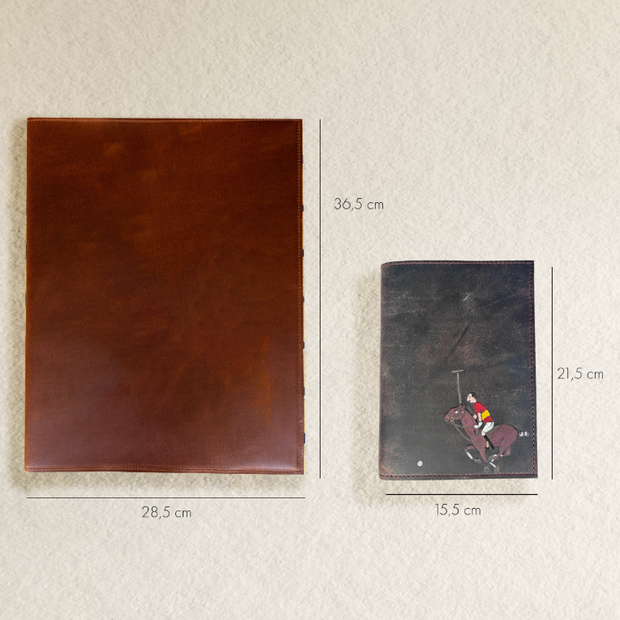 NOTEBOOK... A5 CON CUBIERTA DE PIEL NATURAL, PINTADO A MANO