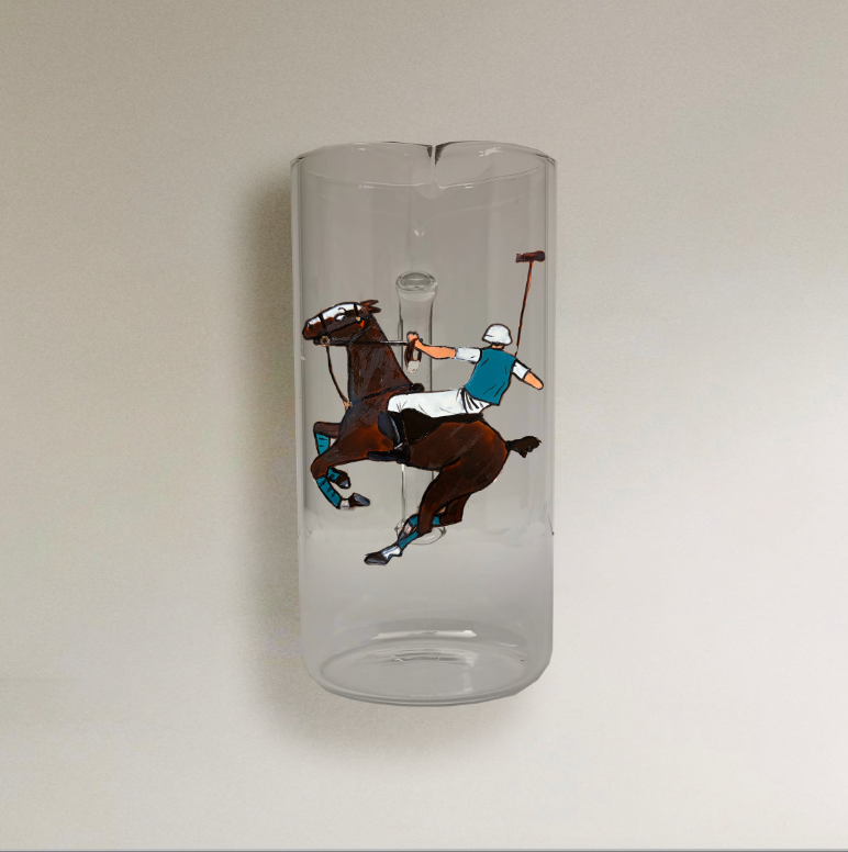 JARRA DE CRISTAL 1´5L - POLISTA CON EQUIPACIÓN AZUL