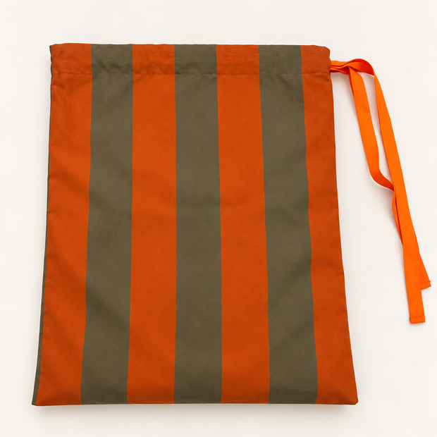 BOLSA PARA ZAPATOS - RAYAS MARRONES