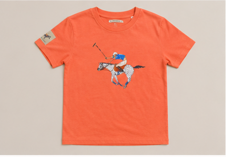 CAMISETA MANGA CORTA NARANJA POLISTA KIDS