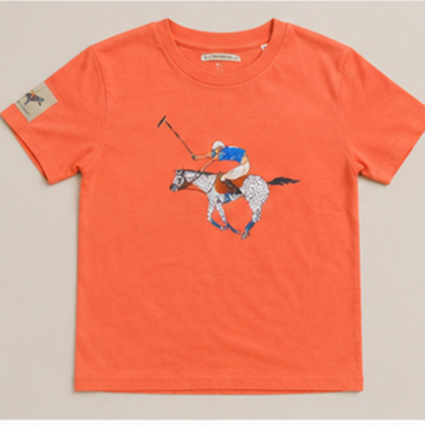 CAMISETA MANGA CORTA NARANJA POLISTA KIDS