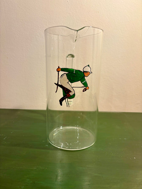 JARRA DE CRISTAL - JOCKEY CHAQUETILLA VERDE