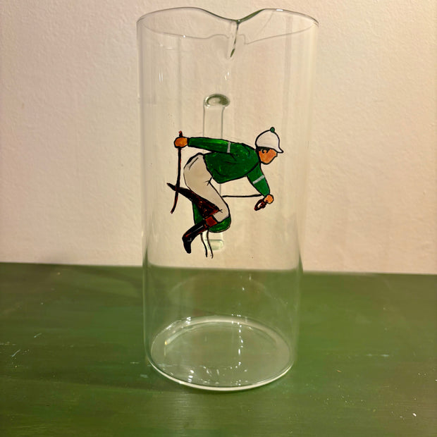 JARRA DE CRISTAL - JOCKEY CHAQUETILLA VERDE