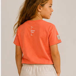 CAMISETA MANGA CORTA NARANJA POLISTA KIDS