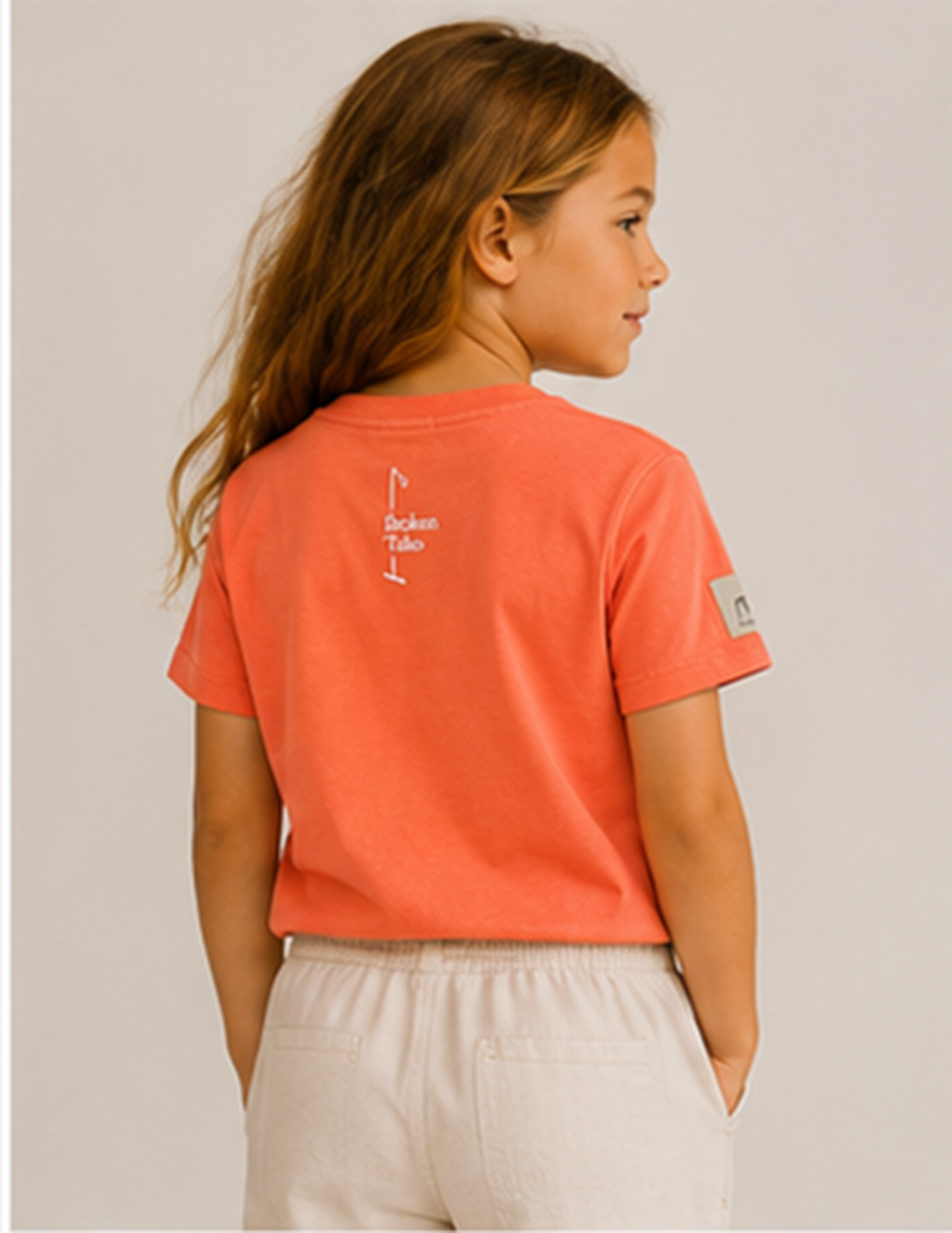 CAMISETA MANGA CORTA NARANJA POLISTA KIDS