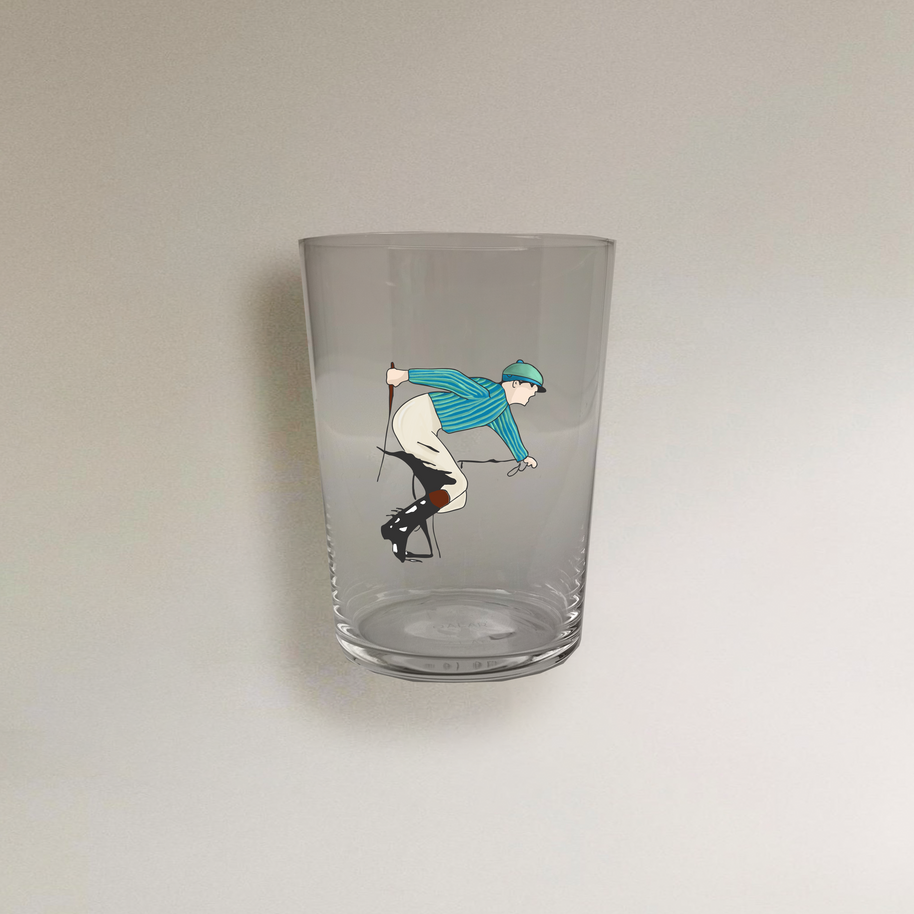 VASO DE SIDRA  - JOCKEY RAYAS AZULES