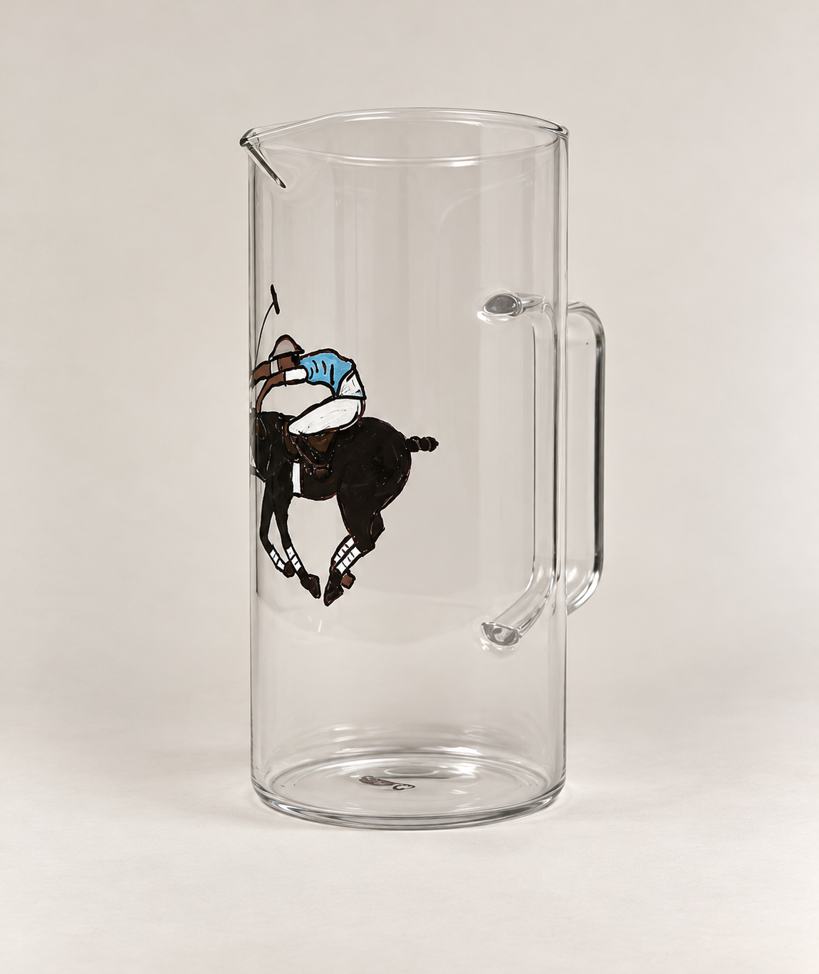 JARRA DE CRISTAL 1L - POLISTA CON EQUIPACIÓN AZUL