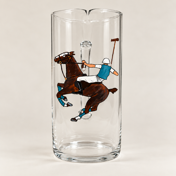 JARRA DE CRISTAL 1´5L - POLISTA CON EQUIPACIÓN AZUL