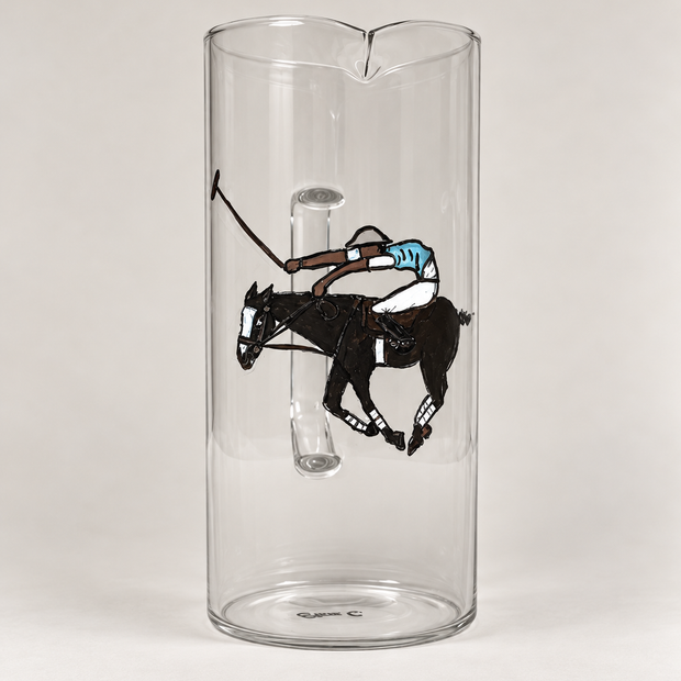 JARRA DE CRISTAL 1L - POLISTA CON EQUIPACIÓN AZUL