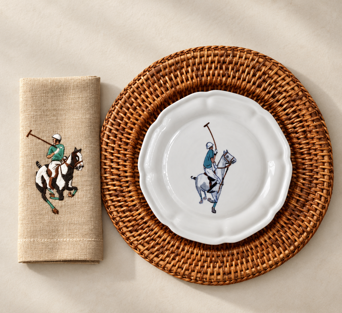 SET DE 4 SERVILLETAS DE LINO