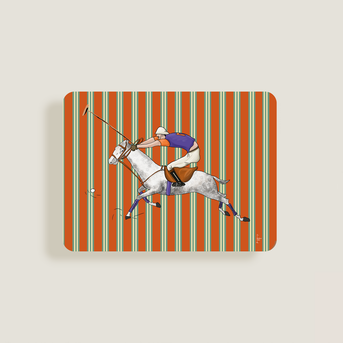 INDIVIDUAL - POLISTA RAYAS NARANJA