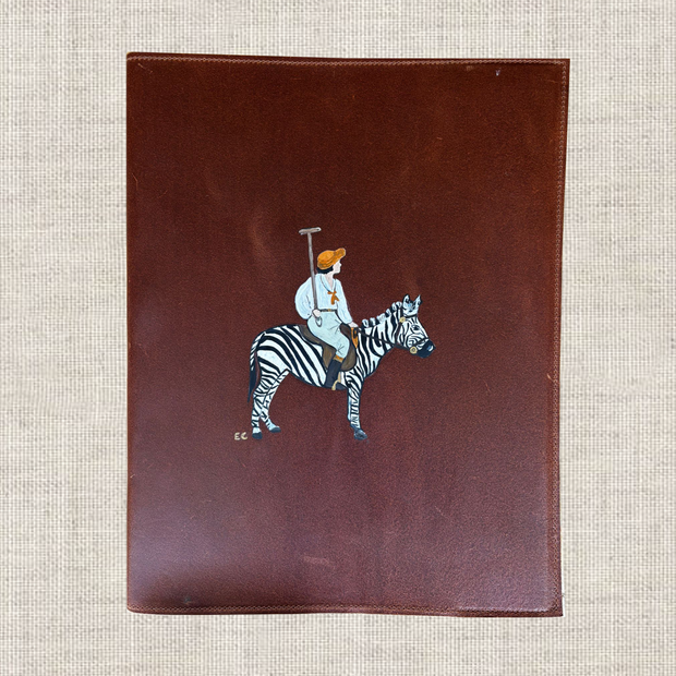 CUADERNO SKETCHES, FIRMAS... CON CUBIERTA DE PIEL NATURAL, "LADY MALLET"