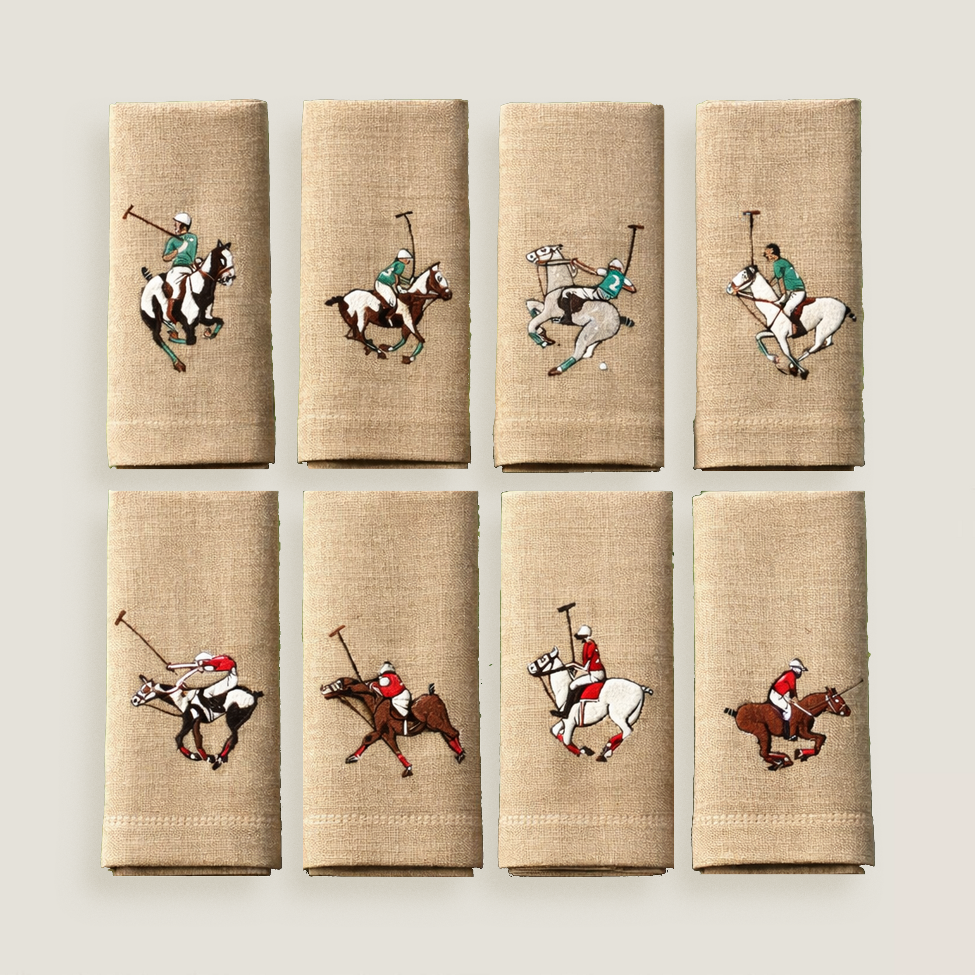 SET DE 4 SERVILLETAS DE LINO