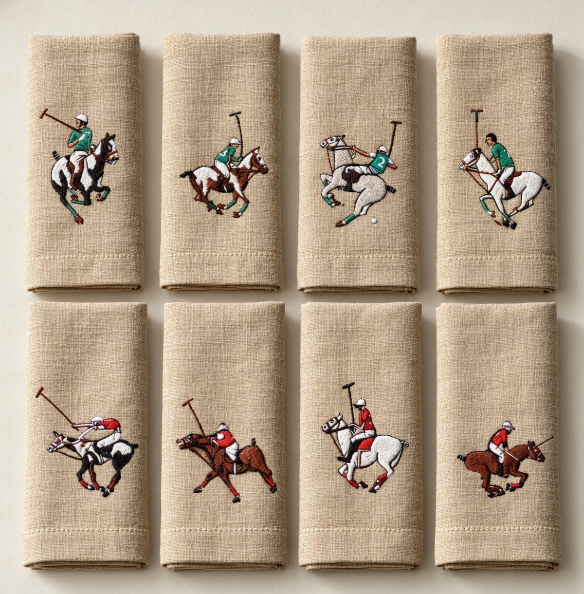 SET DE 4 SERVILLETAS DE LINO