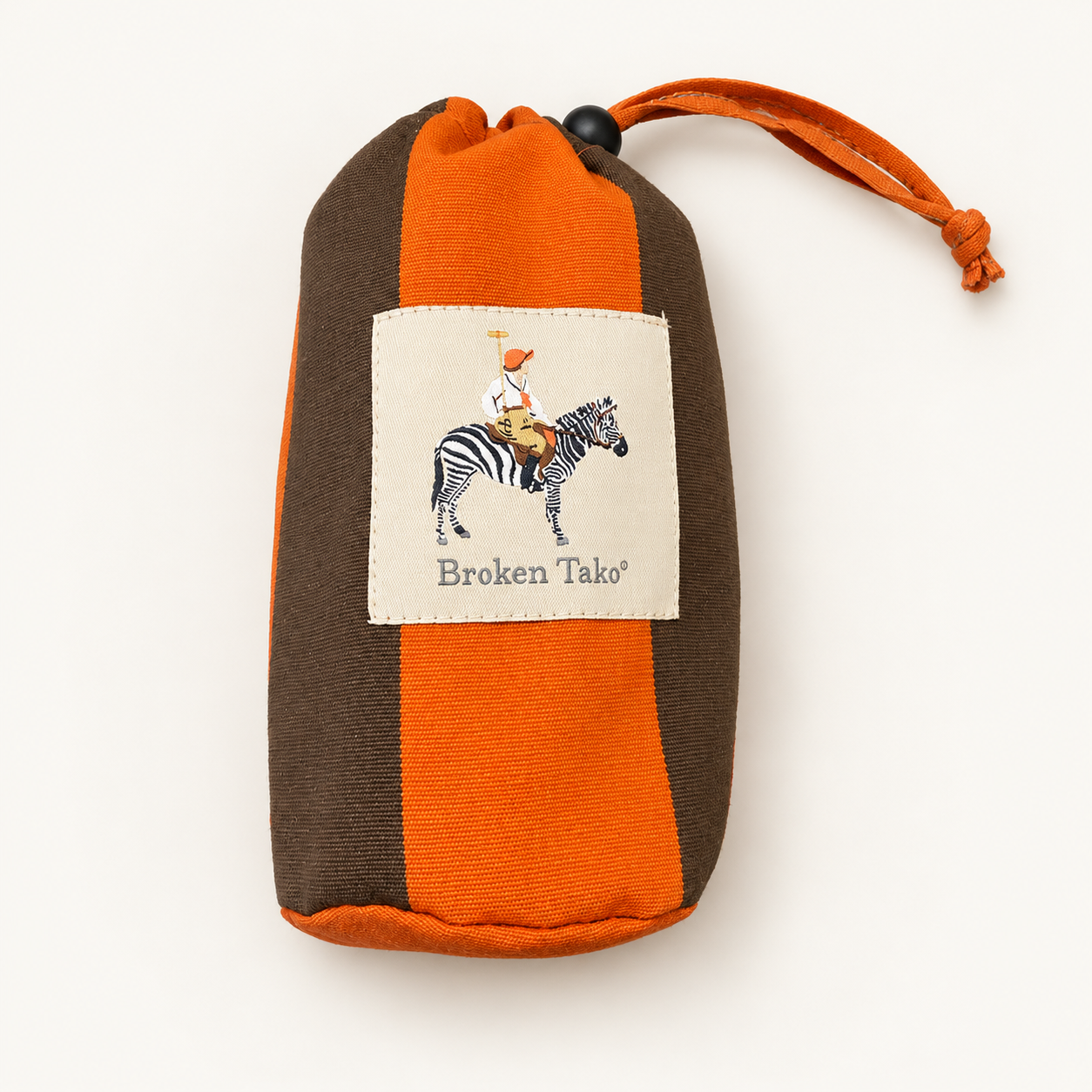 Set de 6 Vasos con Funda de Rayas – Naranja y Marrón