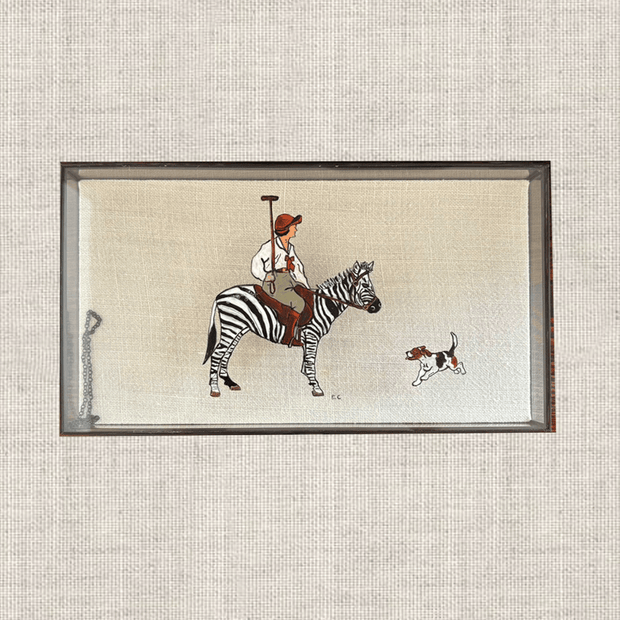 CAJA DE CRISTAL CON PERFILES DE METAL, "LADY MALLET"