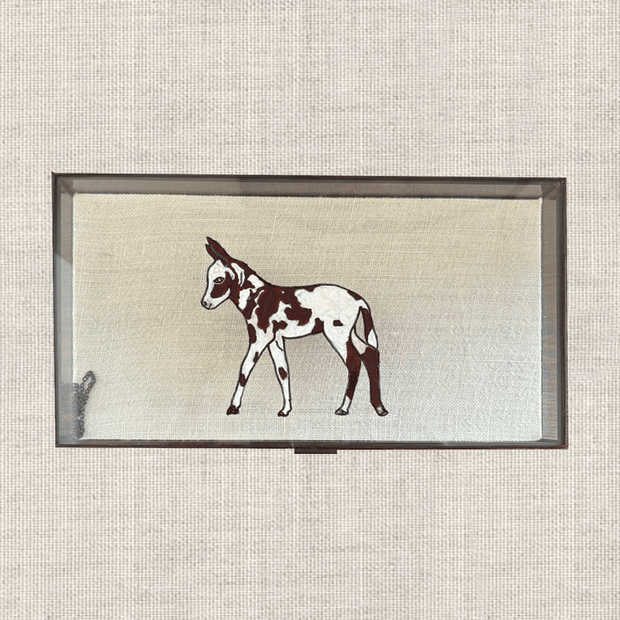 CAJA DE CRISTAL CON PERFILES DE METAL, "BURRITO PÍO"