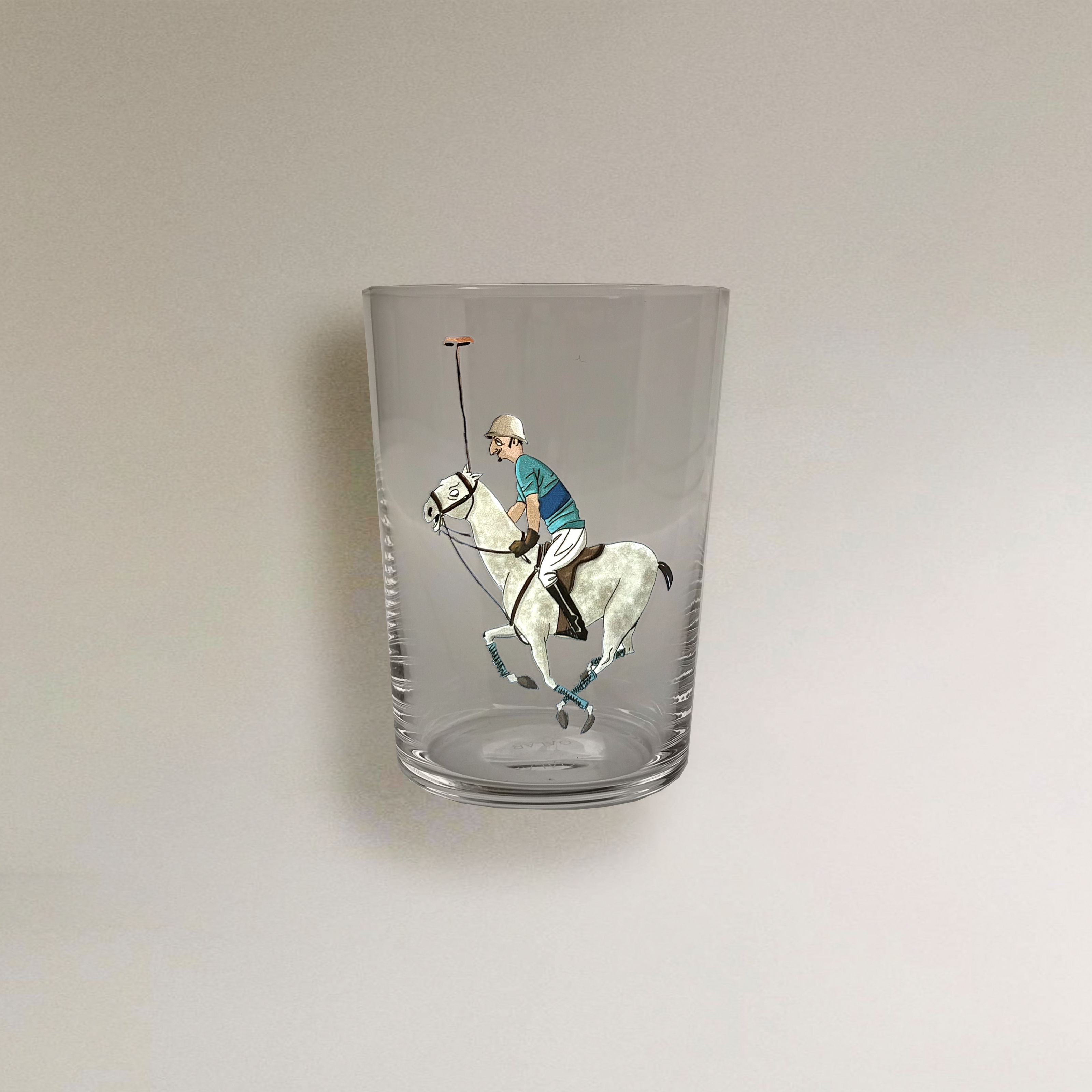 VASO DE SIDRA  - POLISTA CON EQUIPACIÓN AZÚL