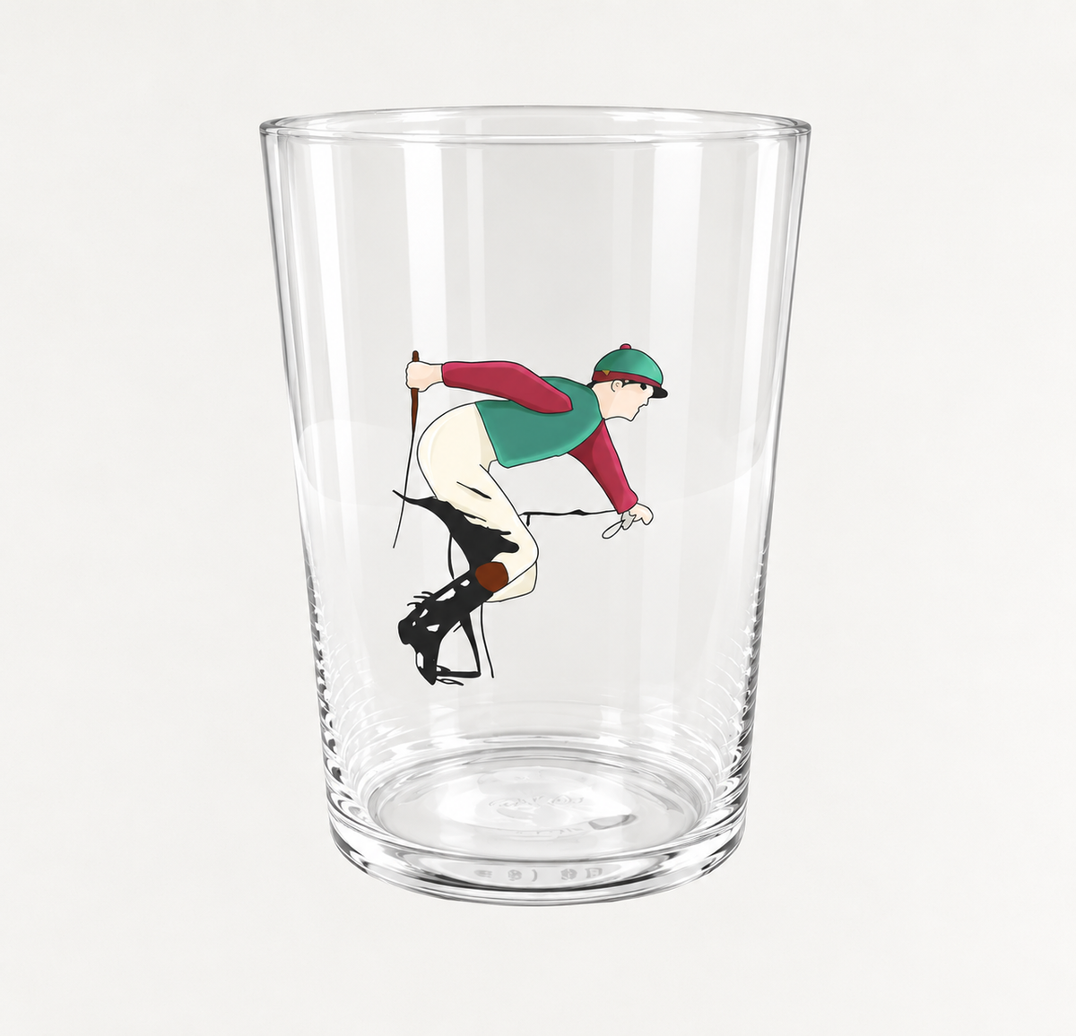 VASO DE SIDRA  - JOCKEY ROJO Y VERDE