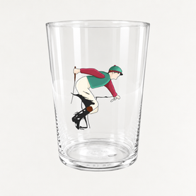 VASO DE SIDRA  - JOCKEY ROJO Y VERDE