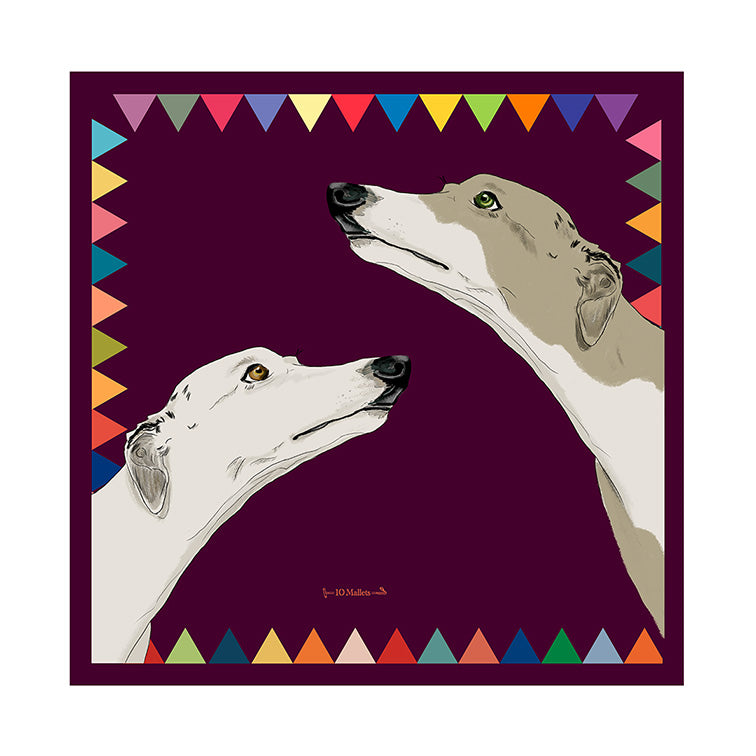 PAÑUELO DE SEDA - WHIPPET