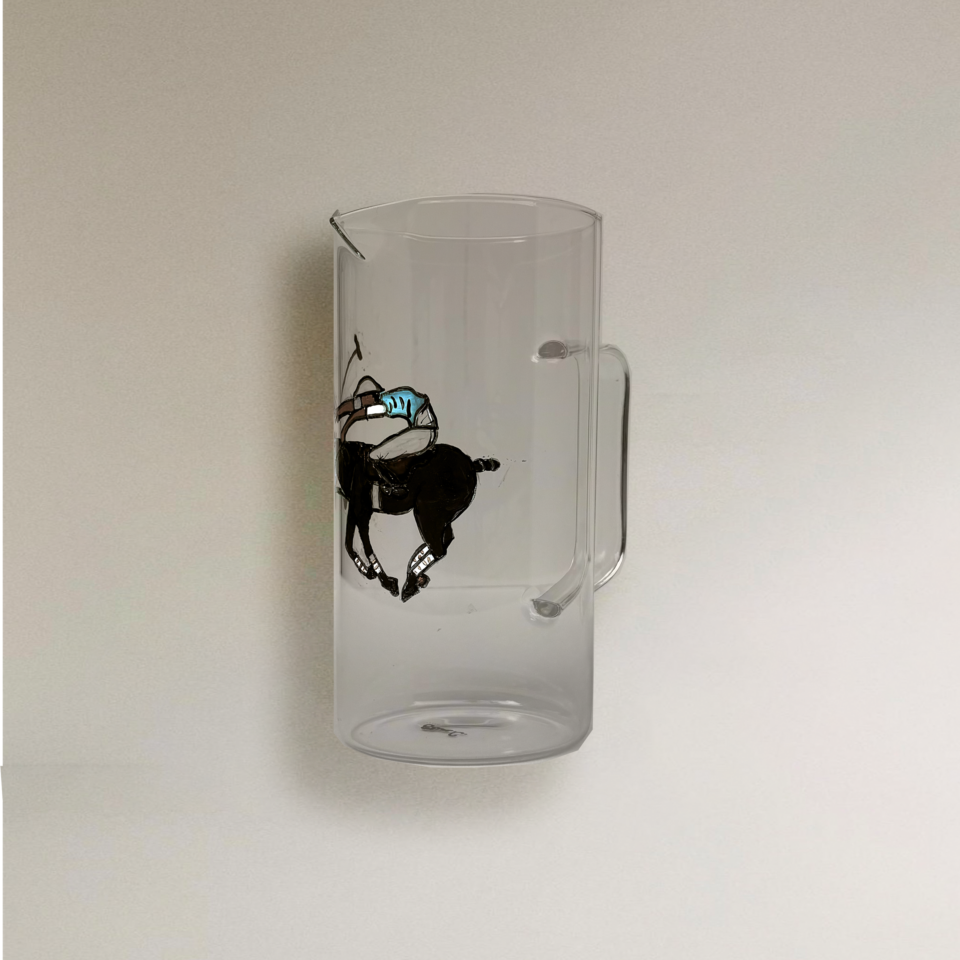 JARRA DE CRISTAL 1L - POLISTA CON EQUIPACIÓN AZUL