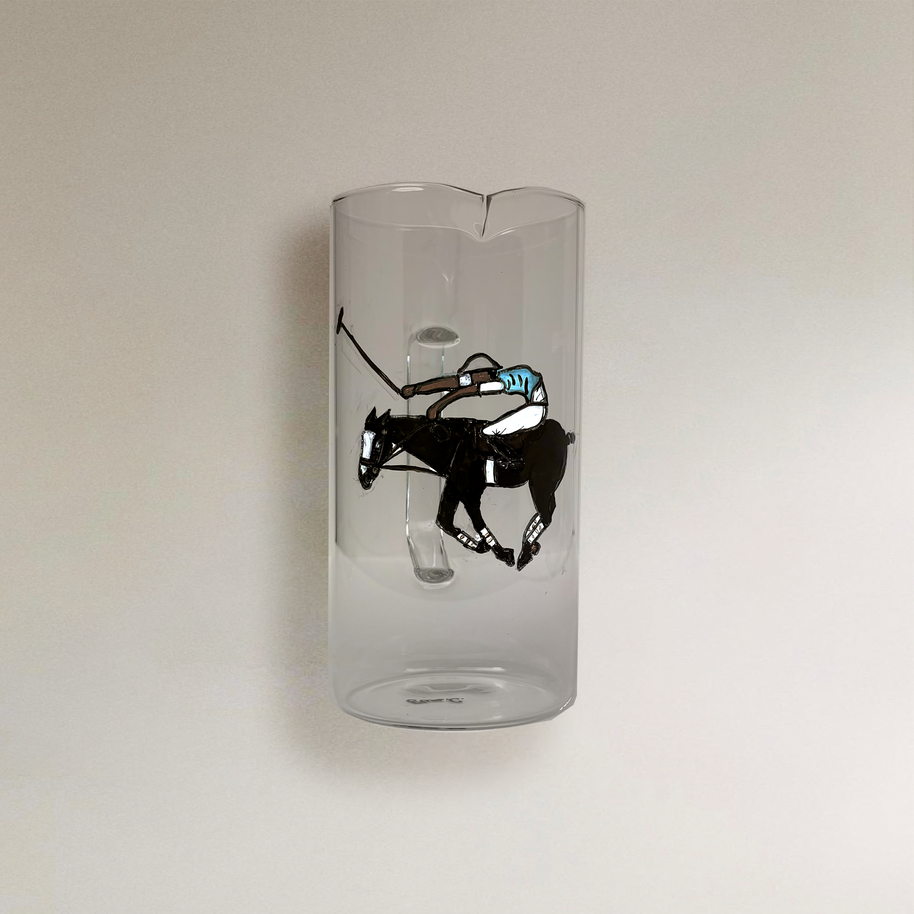 JARRA DE CRISTAL 1L - POLISTA CON EQUIPACIÓN AZUL