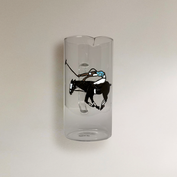 JARRA DE CRISTAL 1L - POLISTA CON EQUIPACIÓN AZUL