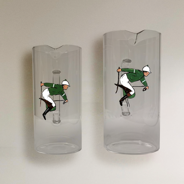 JARRA DE CRISTAL - JOCKEY CHAQUETILLA VERDE